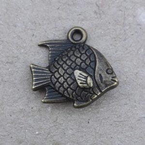 Fish Charm - Antique Brass - 10pcs