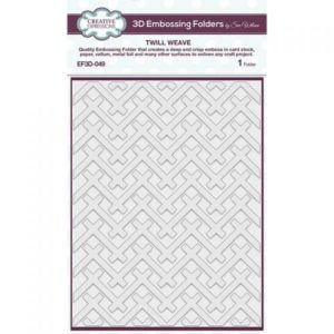Embossing Folder 3D - Twill Weave - Riverside Crafts