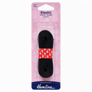 Braided Elastic 5m x 6mm Black