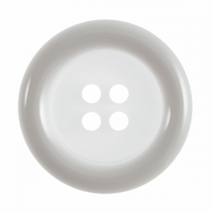 Colour rim clear button - 25mm Grey