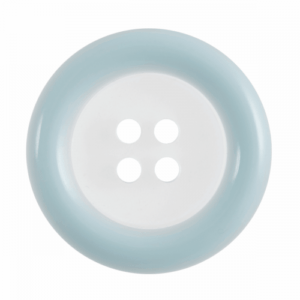 Colour rim clear button - 25mm Light Blue