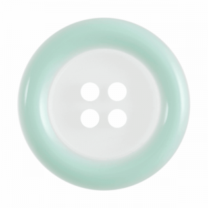 Colour rim clear button - 25mm Light Green