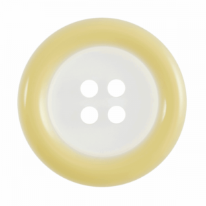 Colour rim clear button - 25mm Light Yellow