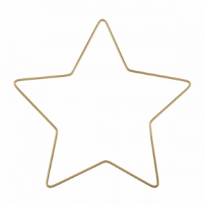25cm Gold Metal Star Shape - Riverside Crafts