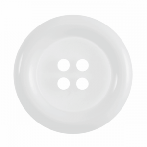 Colour rim clear button - 25mm White