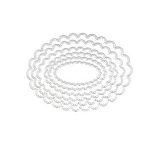 Oval Scallop Stitched Nesting Craft Die - Riverside Crafts