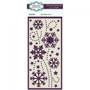 Creative Expressions Slimline Stencil - Snowflake Flurry