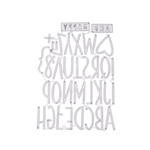 Tall Alphabet craft die - Riverside Crafts