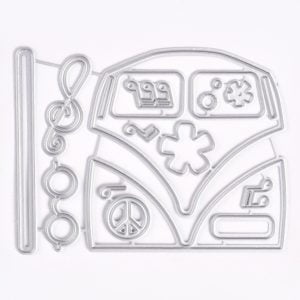 Music Camper Van Craft Die - Riverside Crafts