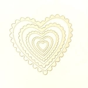Heart Scallop Stitched Nesting Craft Die - Riverside Crafts