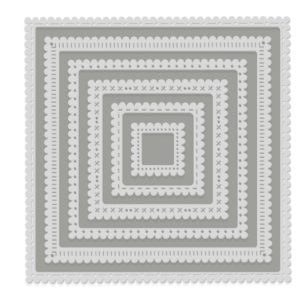 Scallop Edge Stitched Mats Sweet Dixie Cutting Die - Riverside Crafts - SDD633