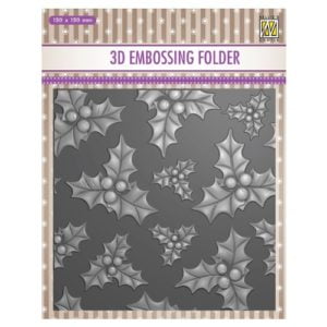 Holly leaves & Berries Embossing Folder