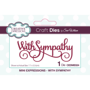 With Sympathy Craft Die Riverside Crafts