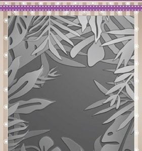 Tropical Leaves Embossing Folder EF3D046 Riverside Crafts